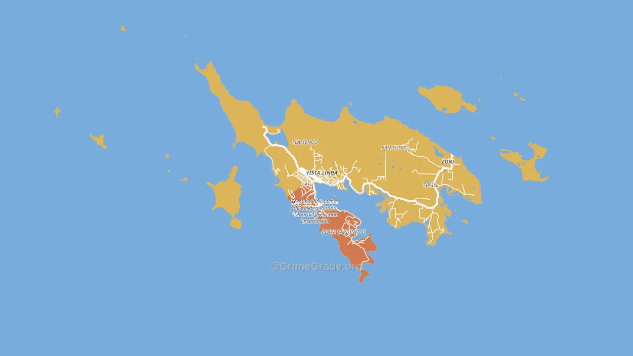 Culebra Municipio, PR Map of Burglary Rates