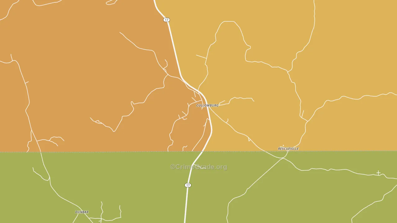 Cullomburg, AL Map of Burglary Rates