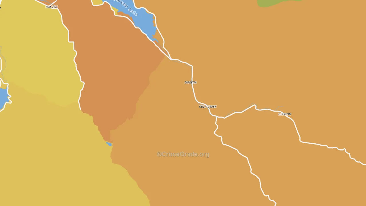 Culp Creek, OR Map of Burglary Rates