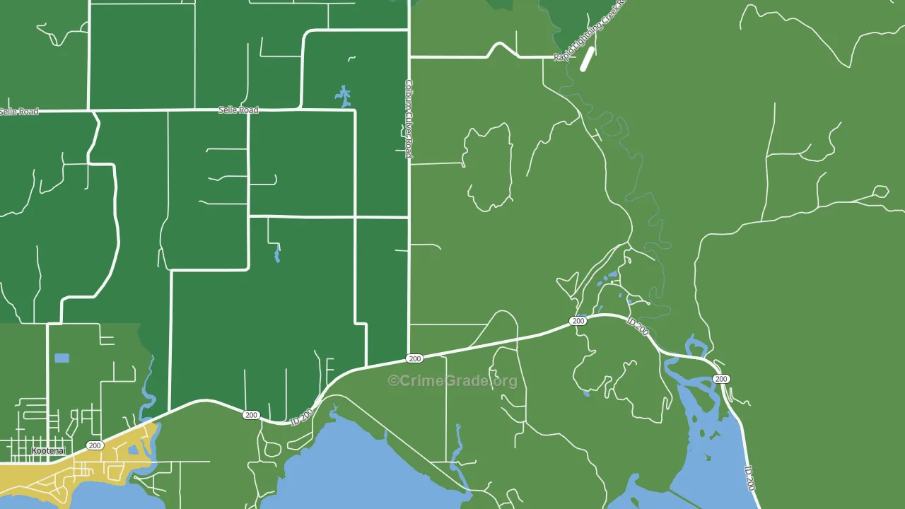 Culver, ID Map of Burglary Rates