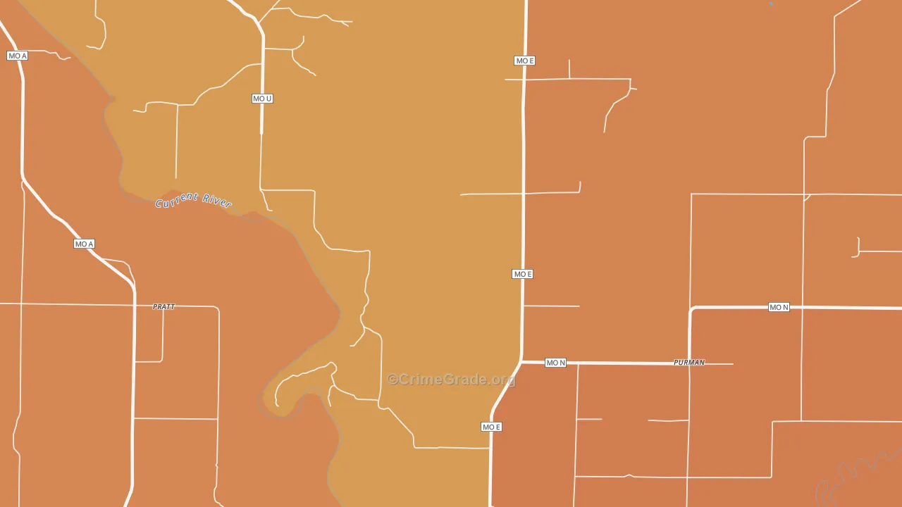 Current View, MO Map of Burglary Rates