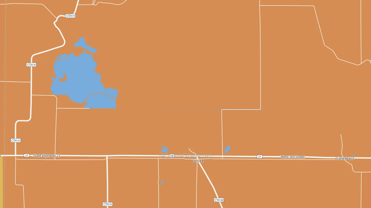 Cutler, WI Map of Burglary Rates