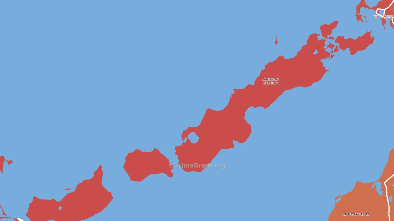 Cuttyhunk, MA Map of Burglary Rates