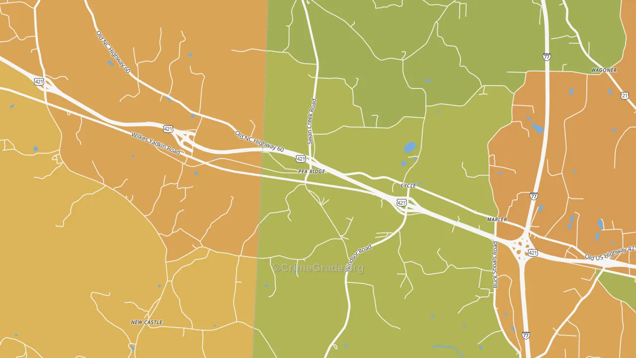 Cycle, NC Map of Burglary Rates