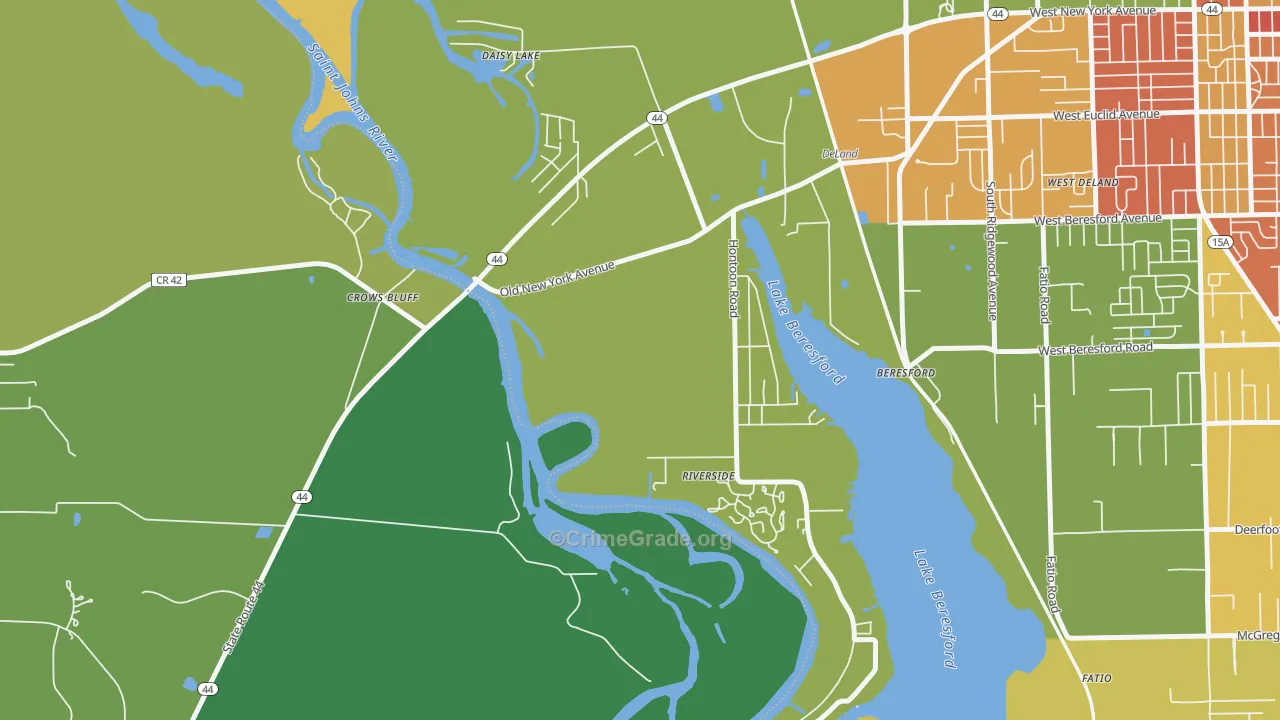 Cypress Lake Estates, FL Map of Burglary Rates