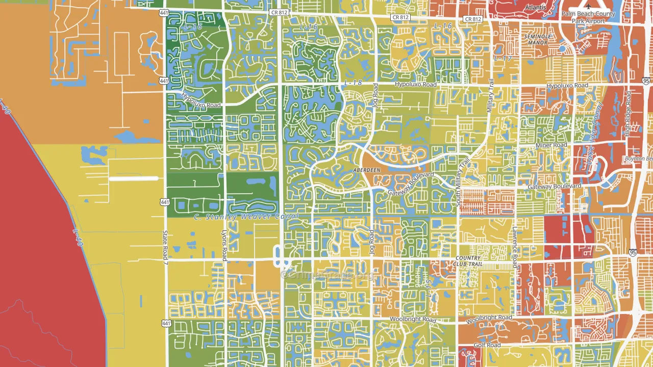 Cypress Quarters, FL Map of Burglary Rates