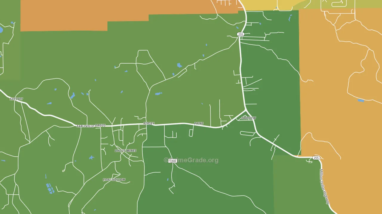 Dagus, PA Map of Burglary Rates