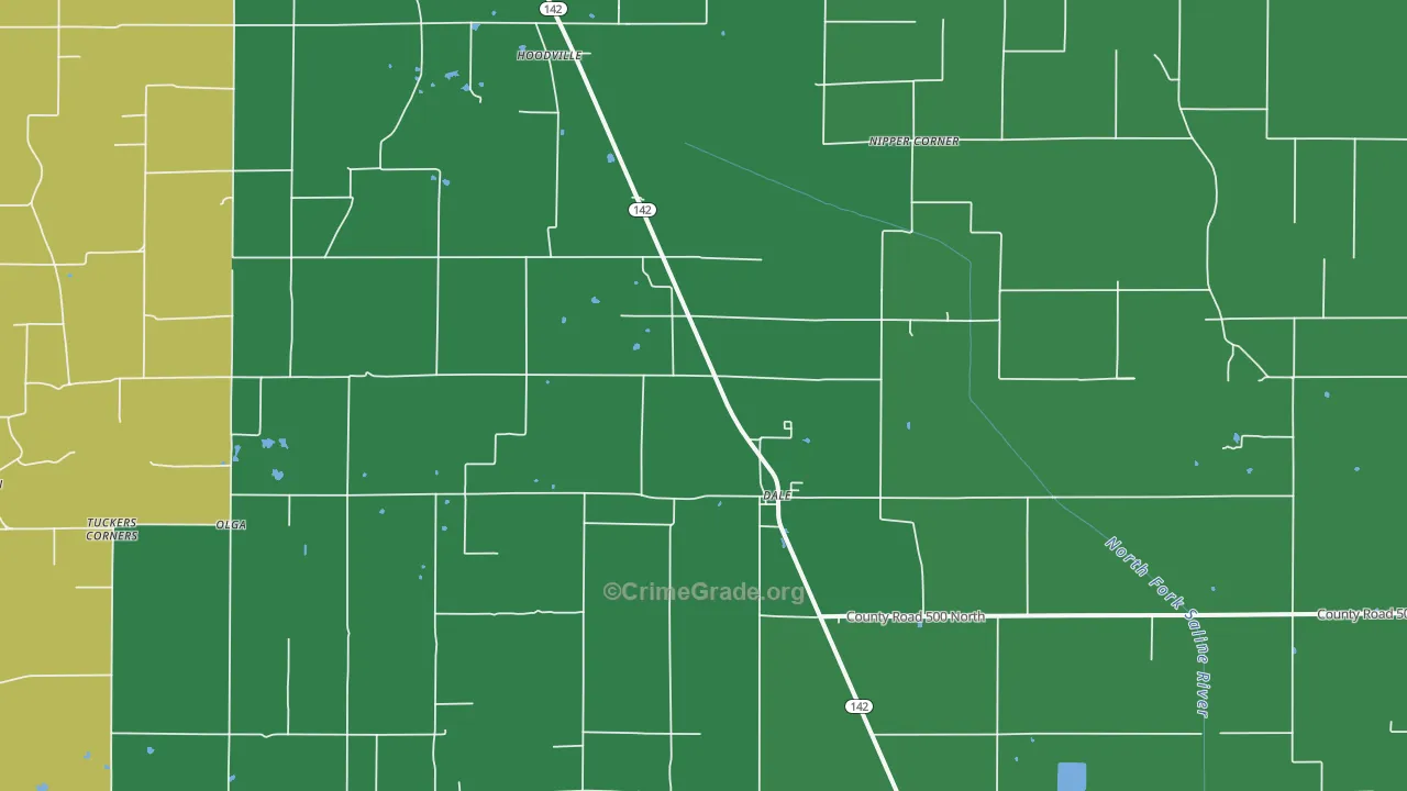Dale, IL Map of Burglary Rates