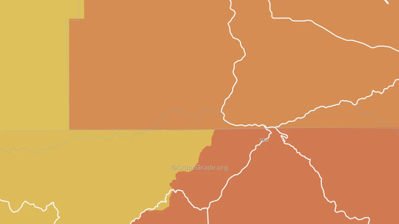 Dale, OR Map of Burglary Rates