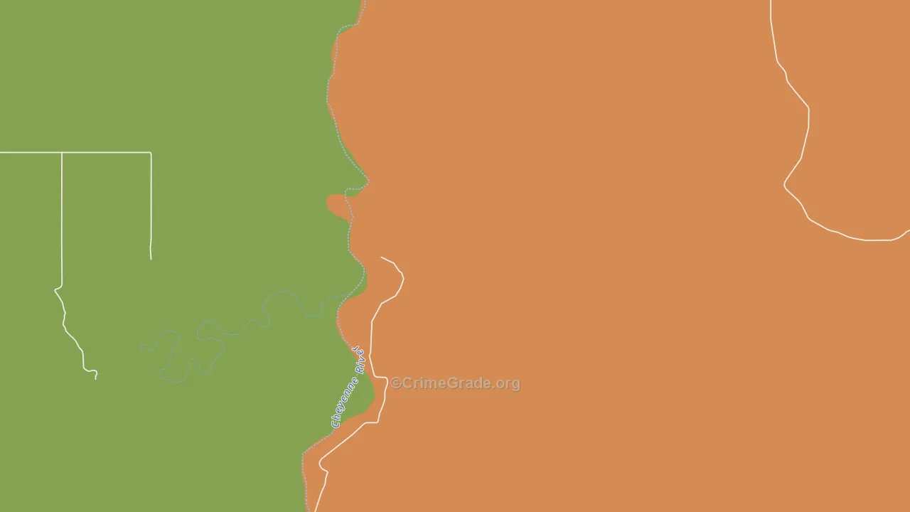 Dalzell, SD Map of Burglary Rates