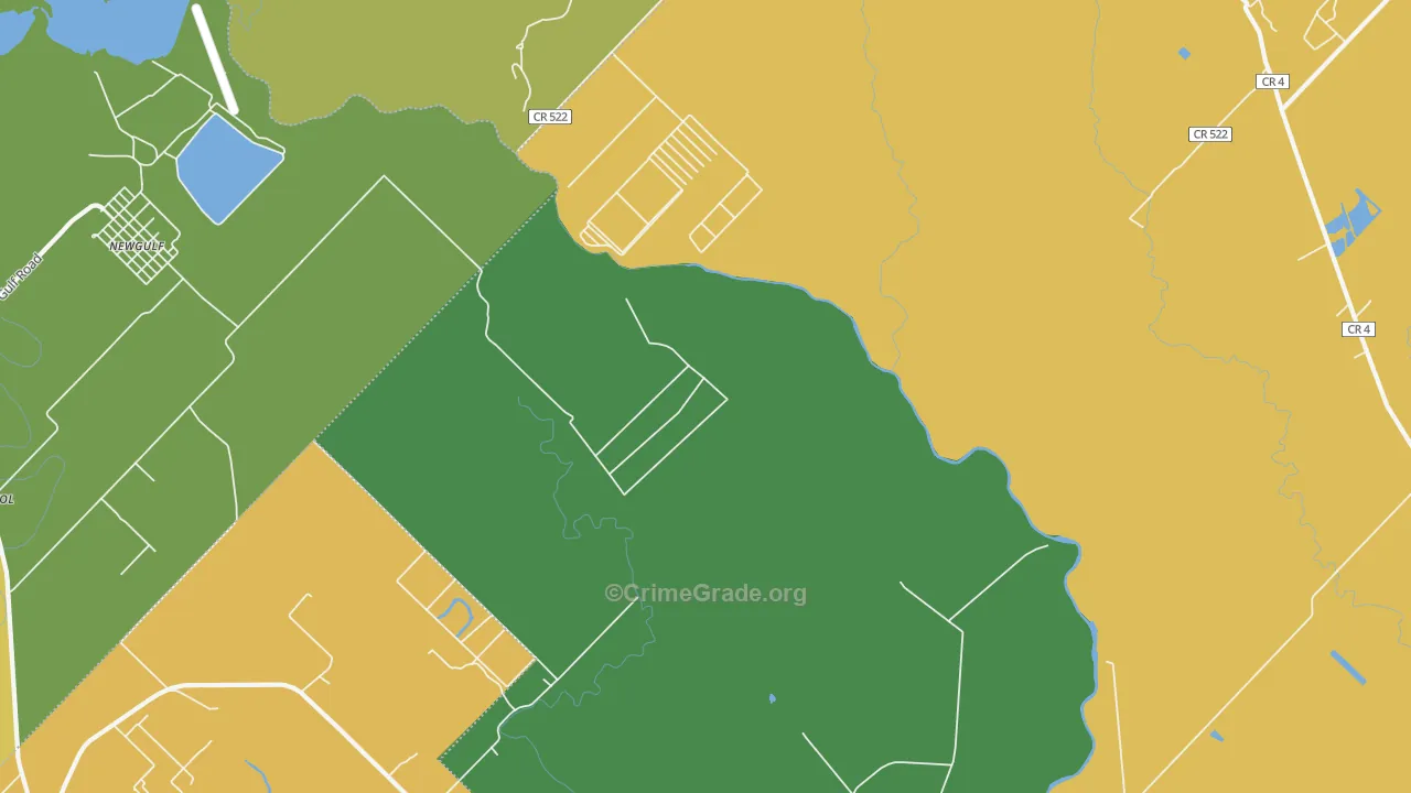 Danciger, TX Map of Burglary Rates