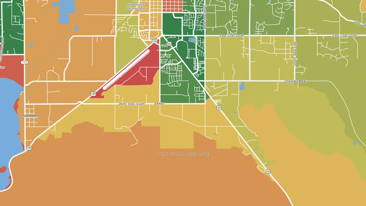 Daniel, UT Map of Burglary Rates