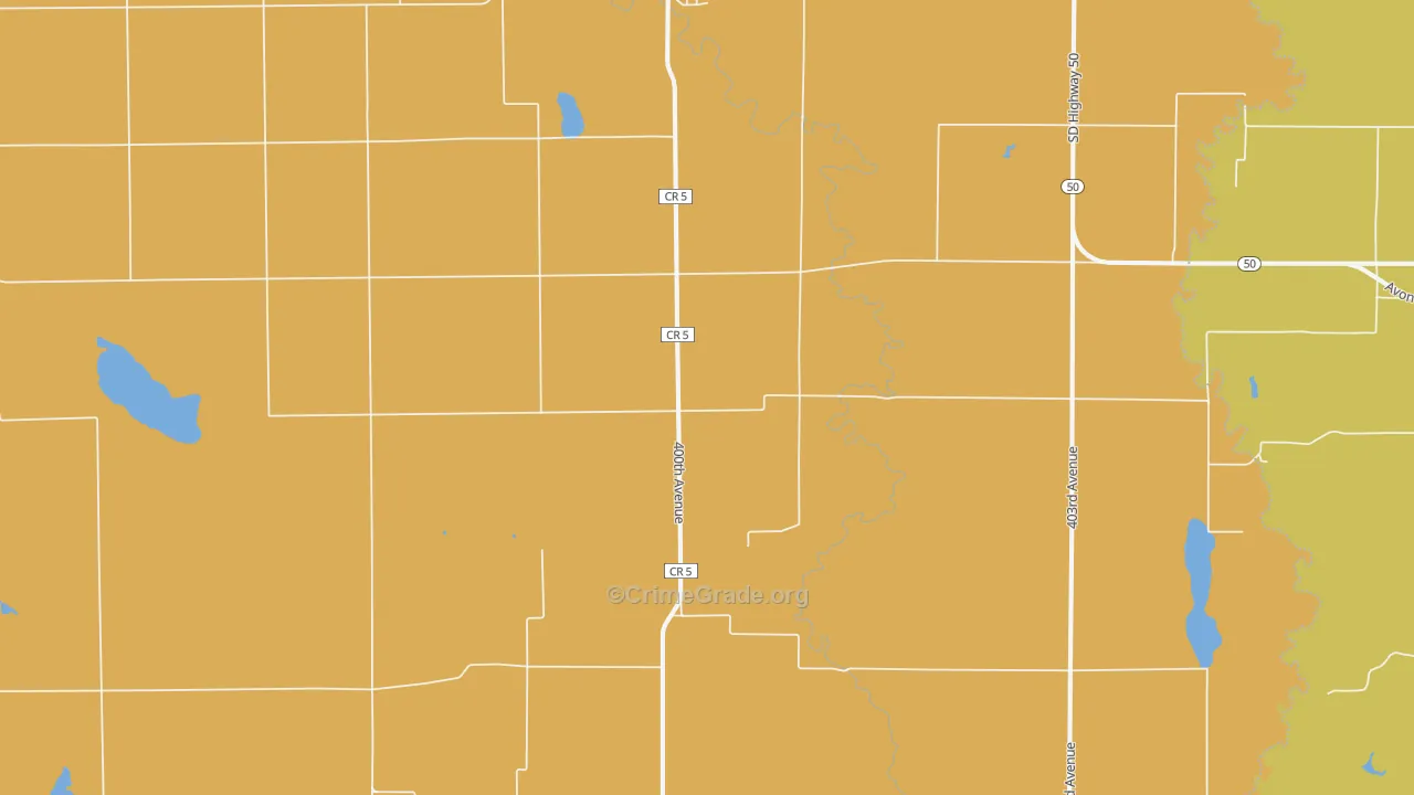 Dante, SD Map of Burglary Rates