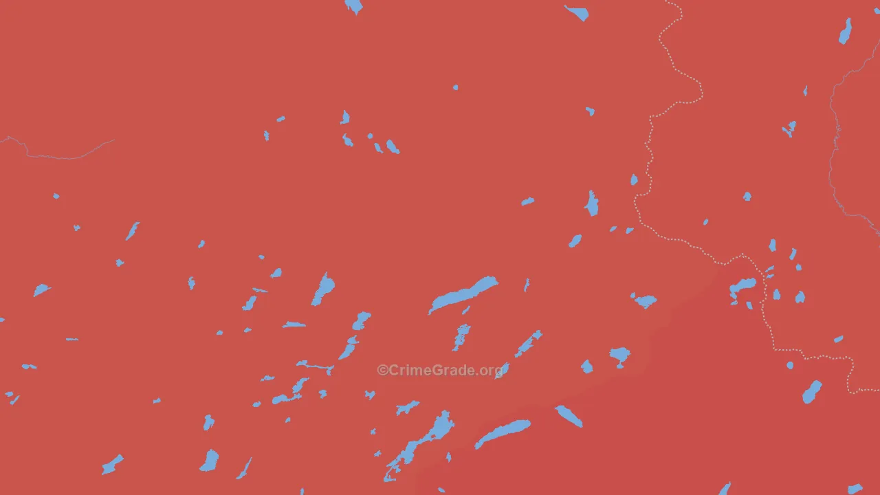 Dardanelle, CA Map of Burglary Rates