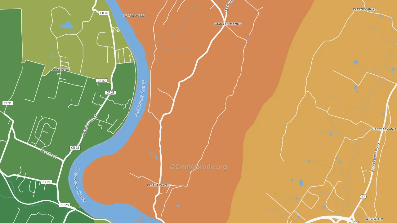 Dargan, MD Map of Burglary Rates