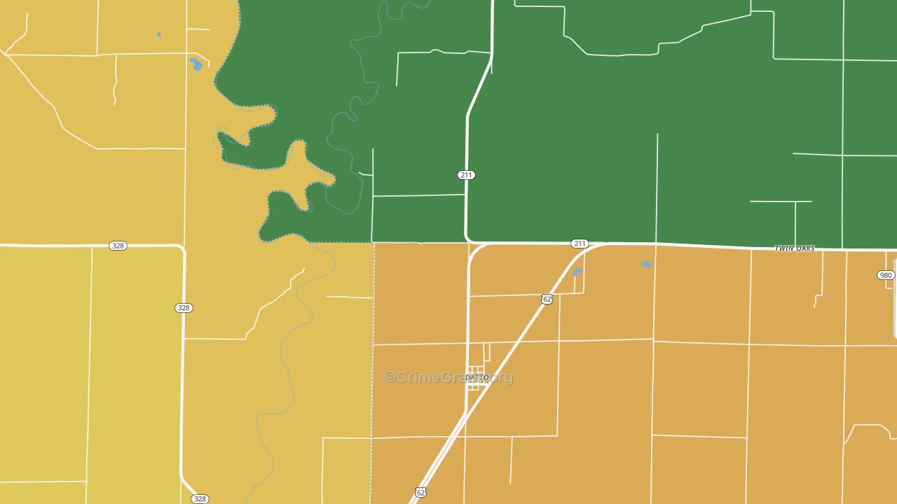 Datto, AR Map of Burglary Rates
