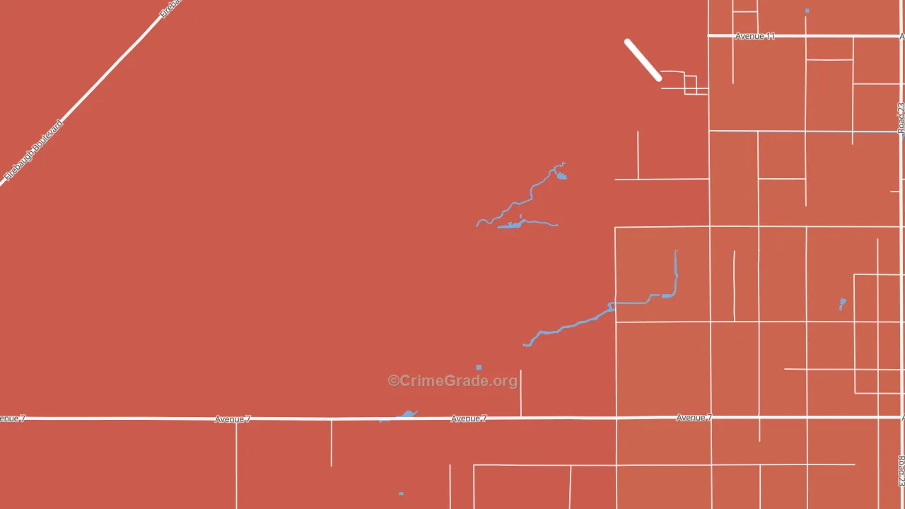 Daulton, CA Map of Burglary Rates