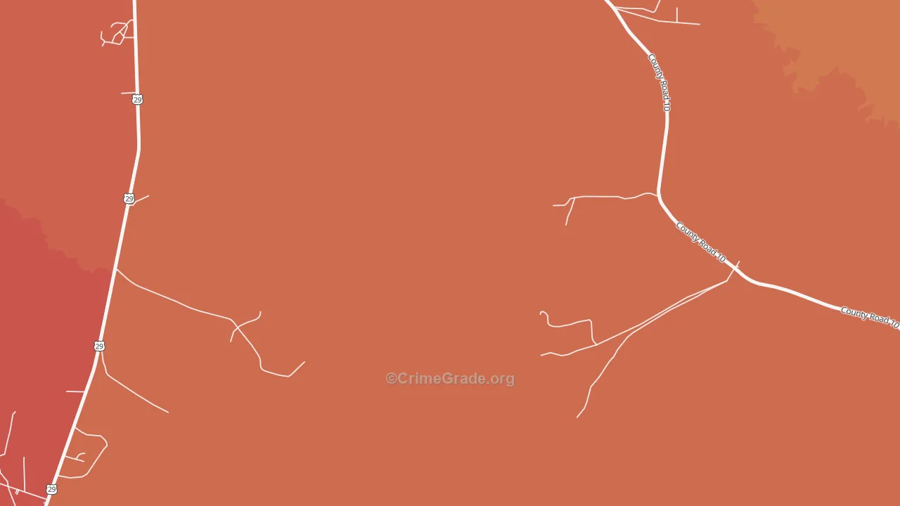 Davisville, AL Map of Burglary Rates