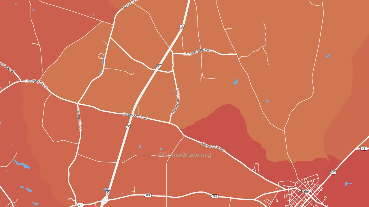Dawson Crossroads, NC Map of Burglary Rates