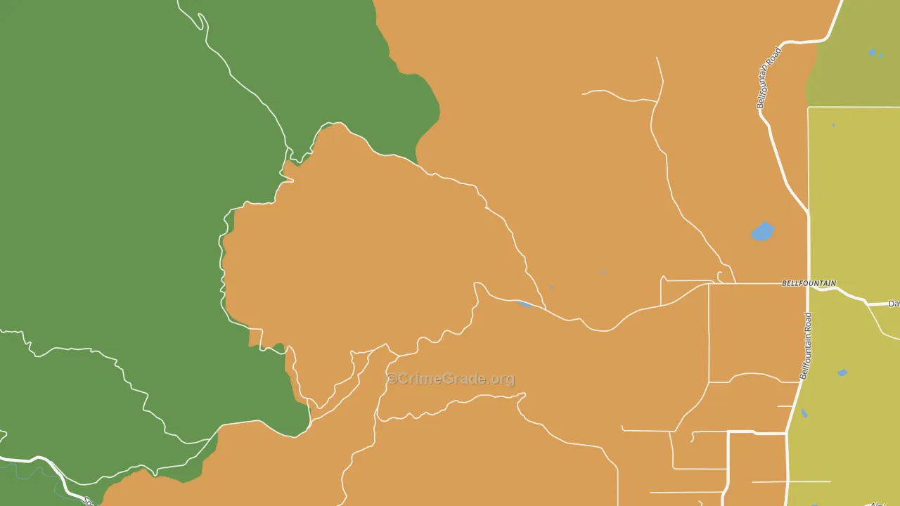 Dawson, OR Map of Burglary Rates