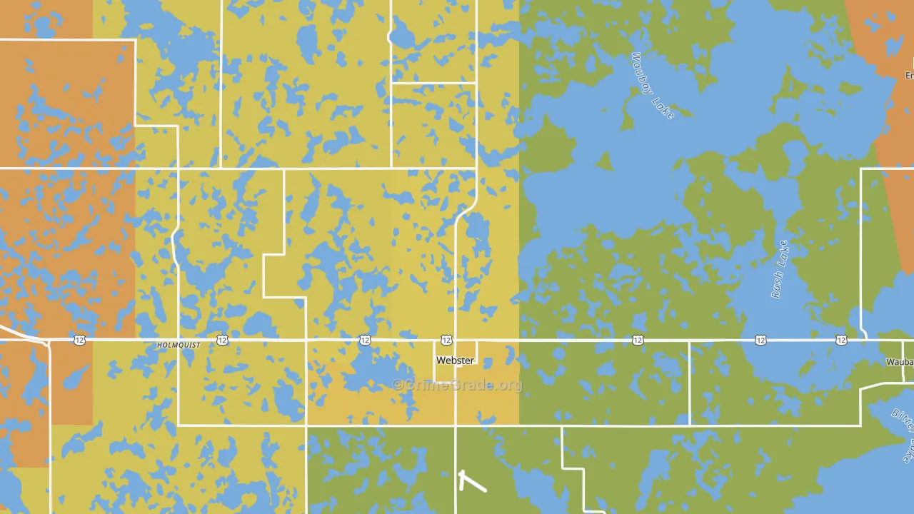 Day County, SD Map of Burglary Rates
