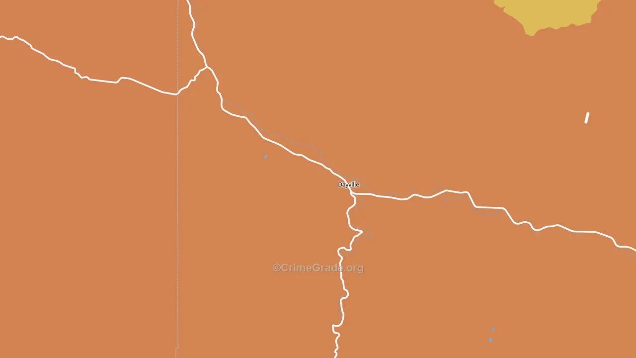 Dayville, OR Map of Burglary Rates