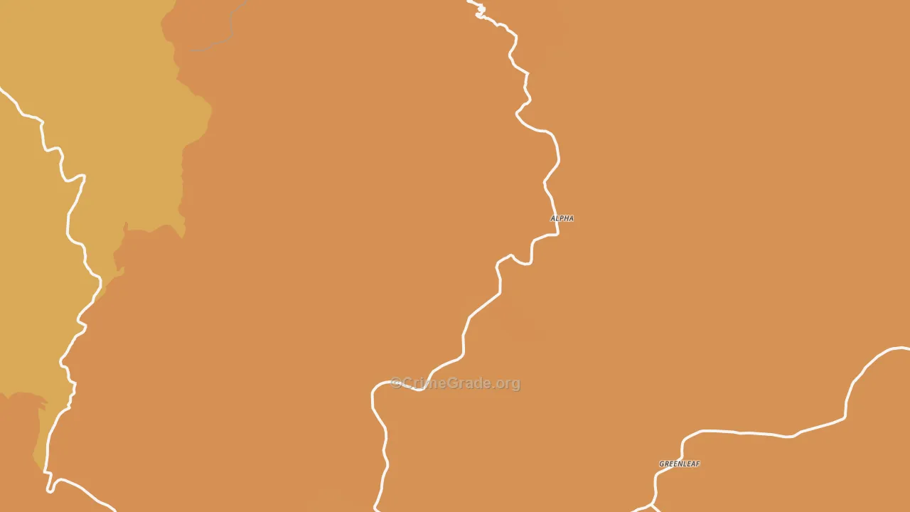 Deadwood, OR Map of Burglary Rates