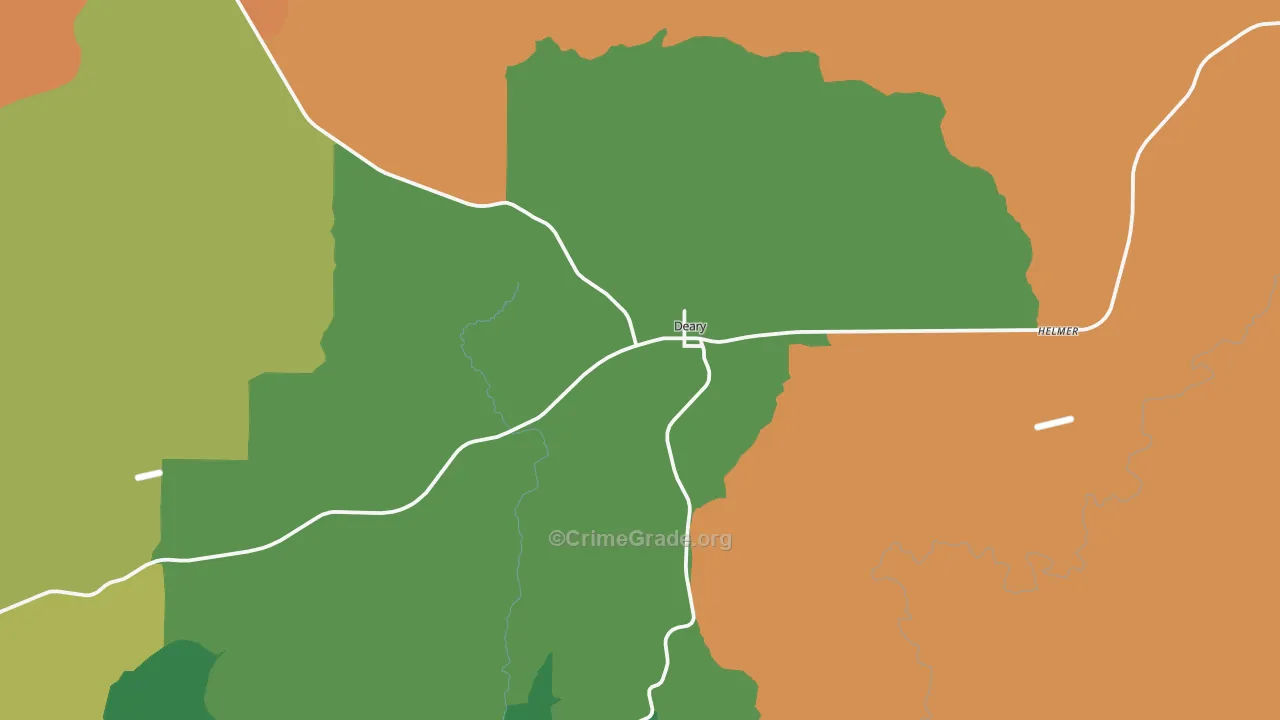 Deary, ID Map of Burglary Rates