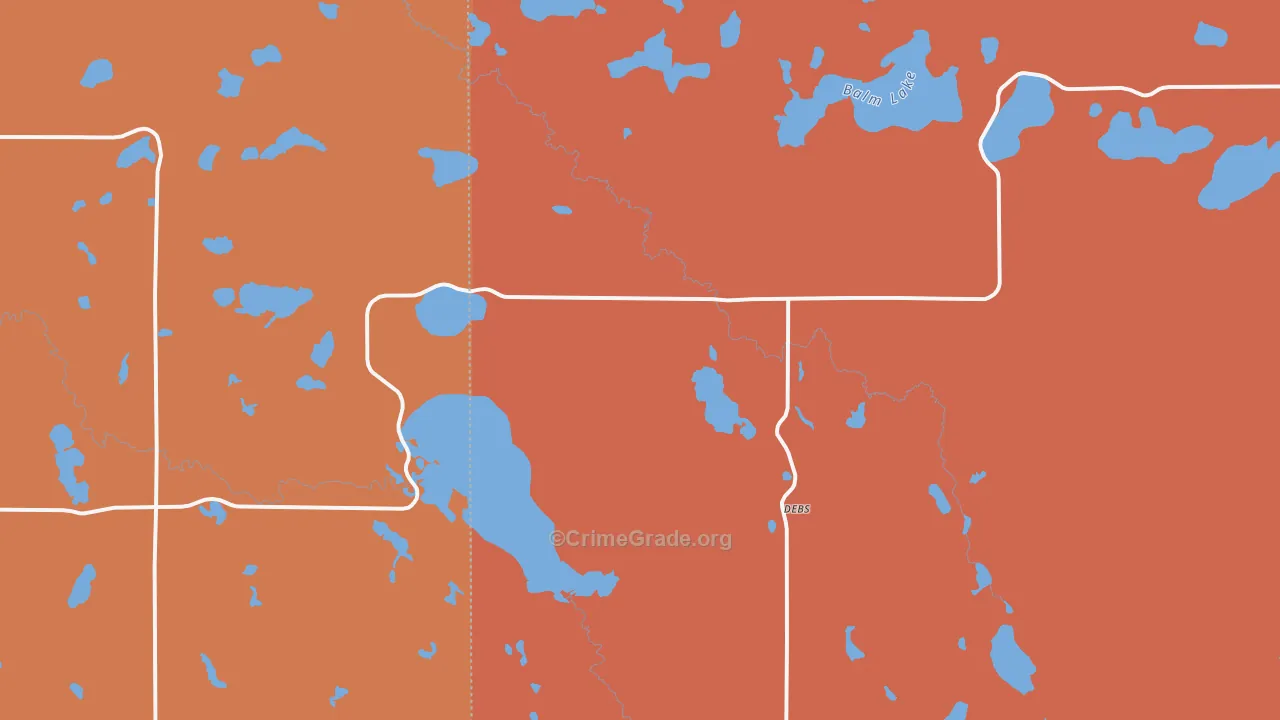 Debs, MN Map of Burglary Rates