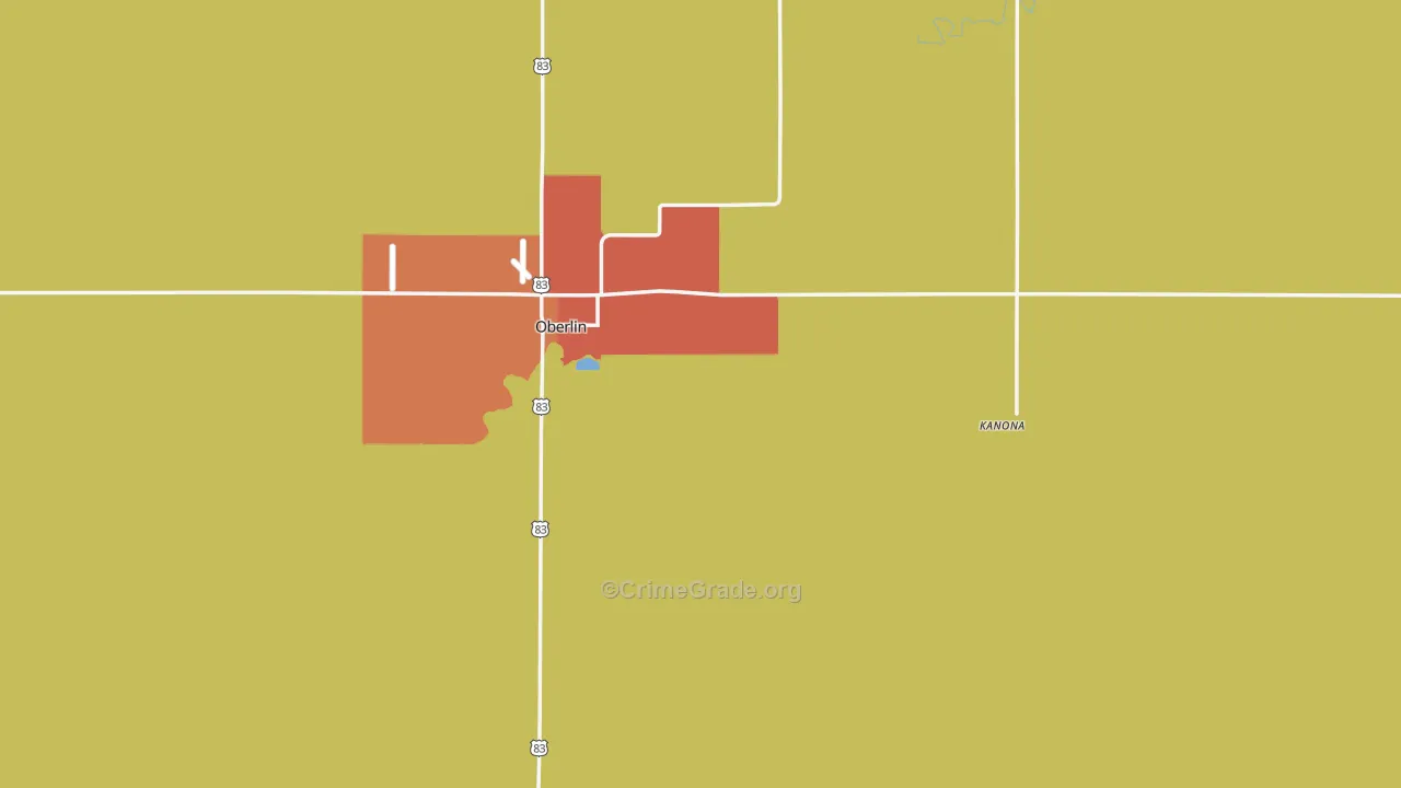 Decatur County, KS Map of Burglary Rates