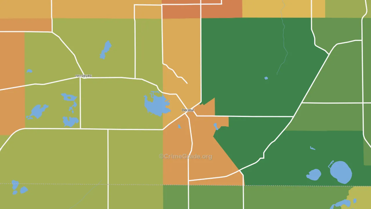 Decatur, MI Map of Burglary Rates