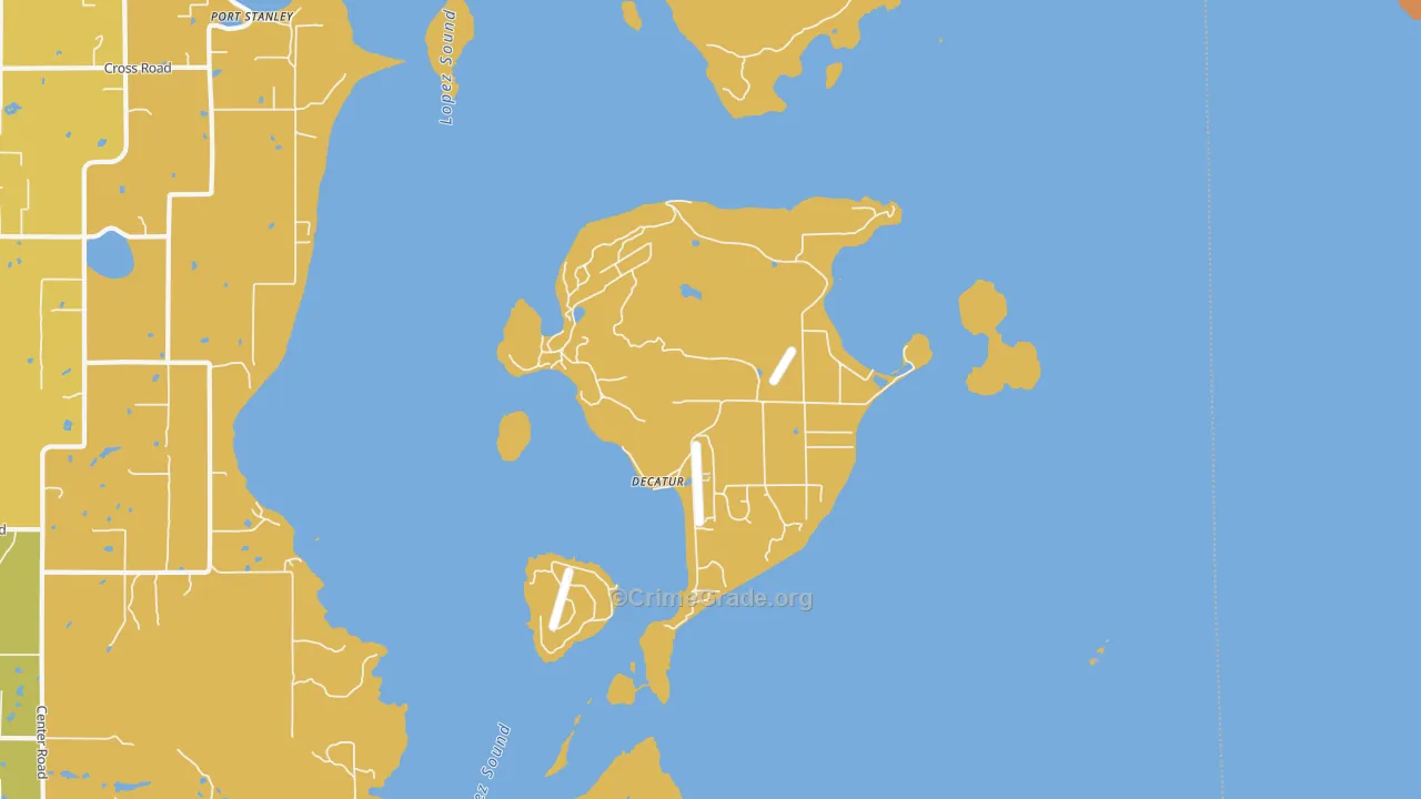 Decatur, WA Map of Burglary Rates