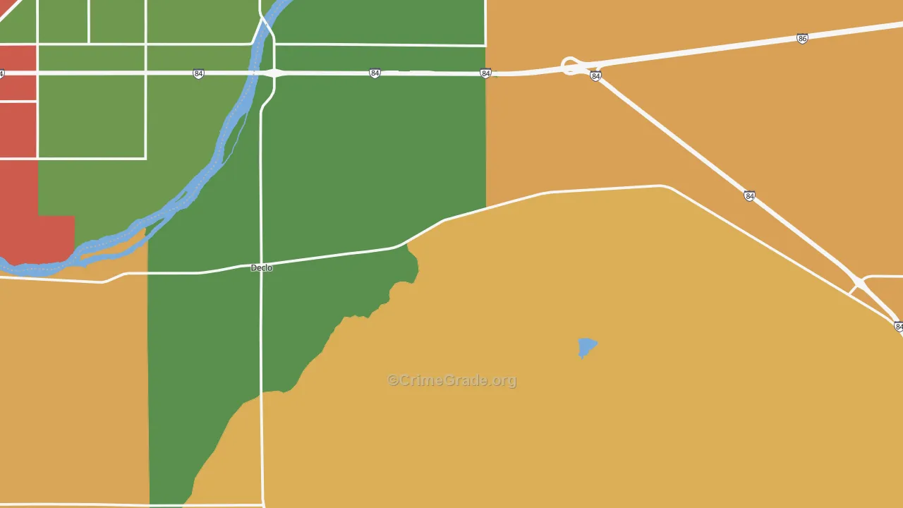 Declo, ID Map of Burglary Rates