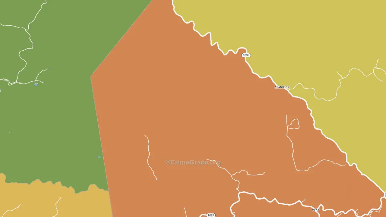 Decoy, KY Map of Burglary Rates