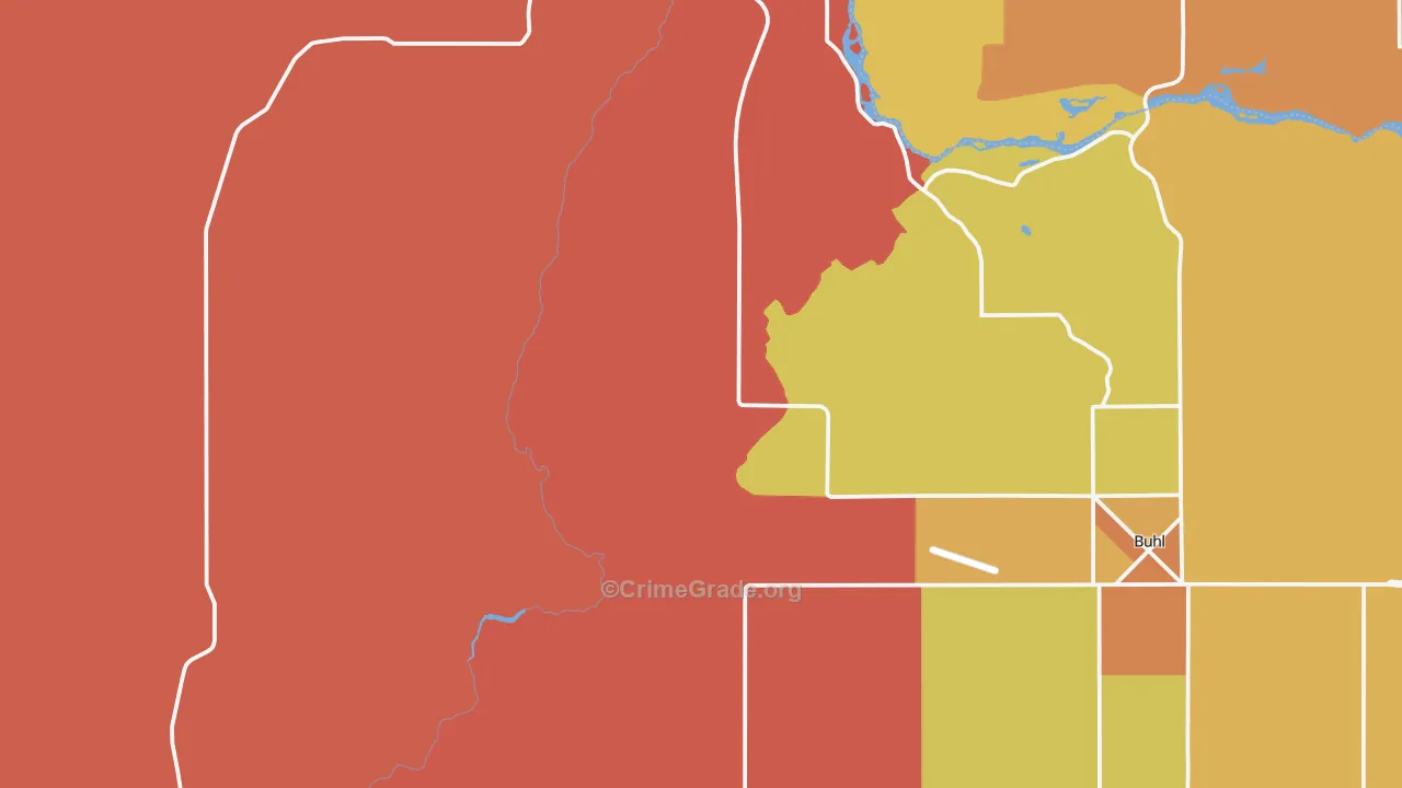 Deep Creek, ID Map of Burglary Rates