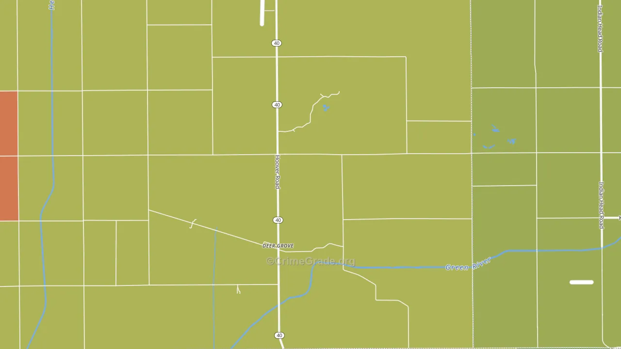 Deer Grove, IL Map of Burglary Rates