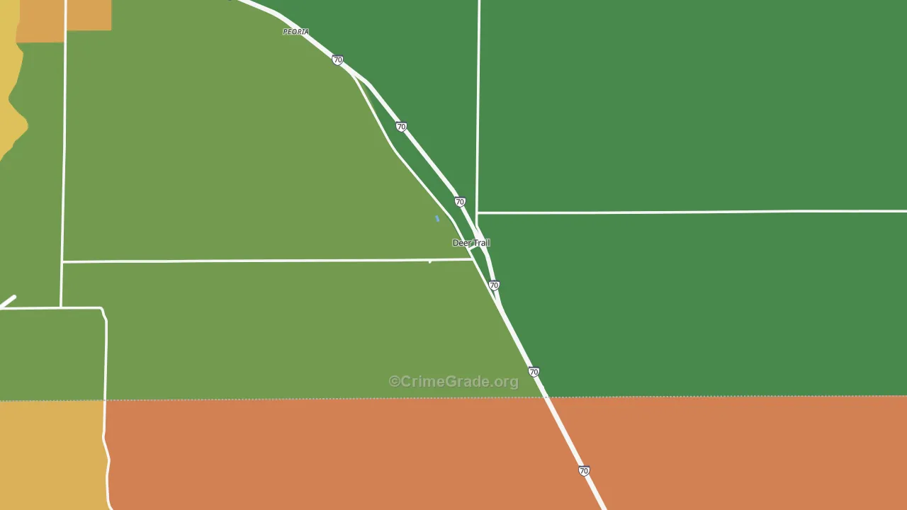 Deer Trail, CO Map of Burglary Rates