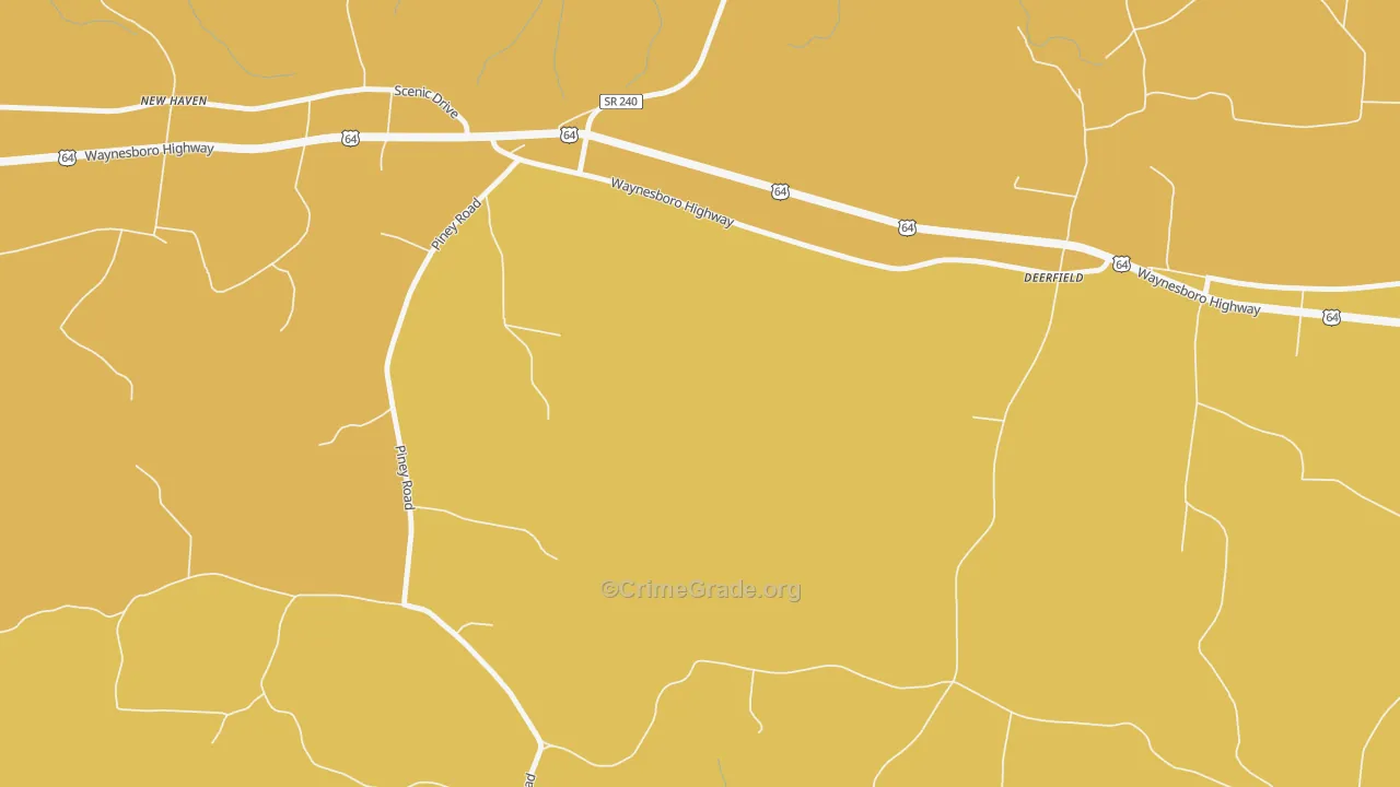 Deerfield, TN Map of Burglary Rates