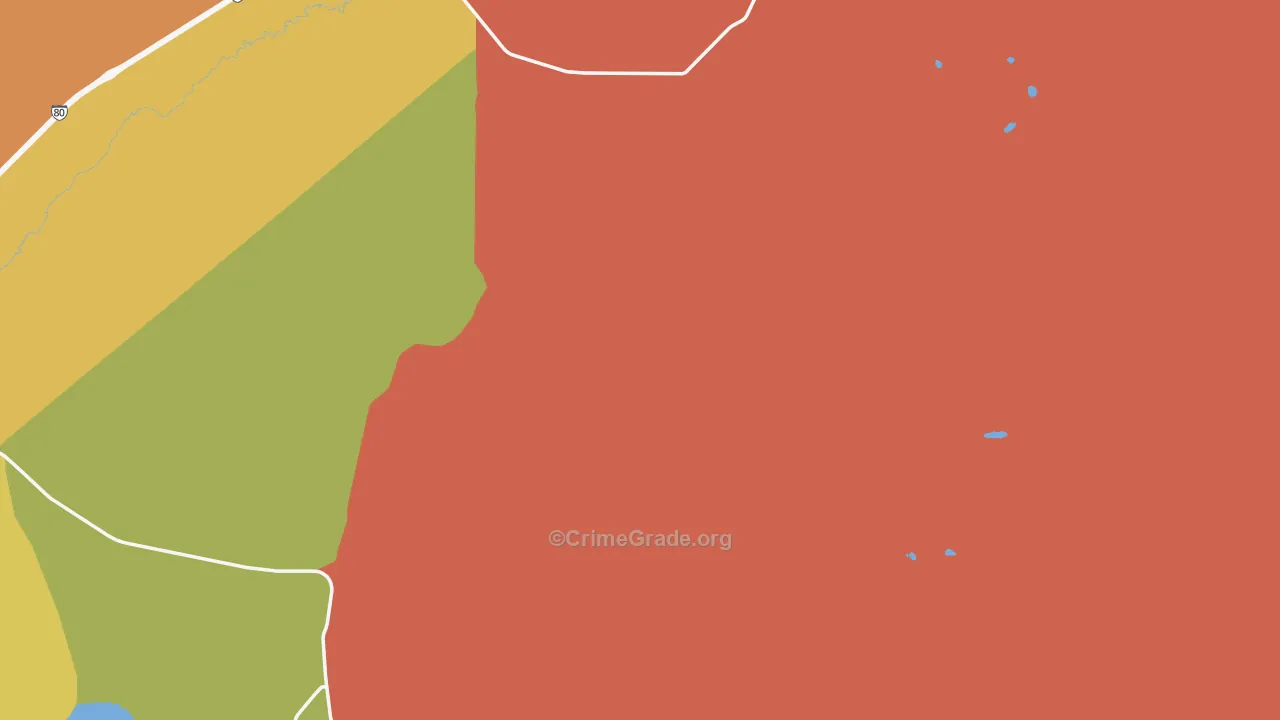 Deeth, NV Map of Burglary Rates