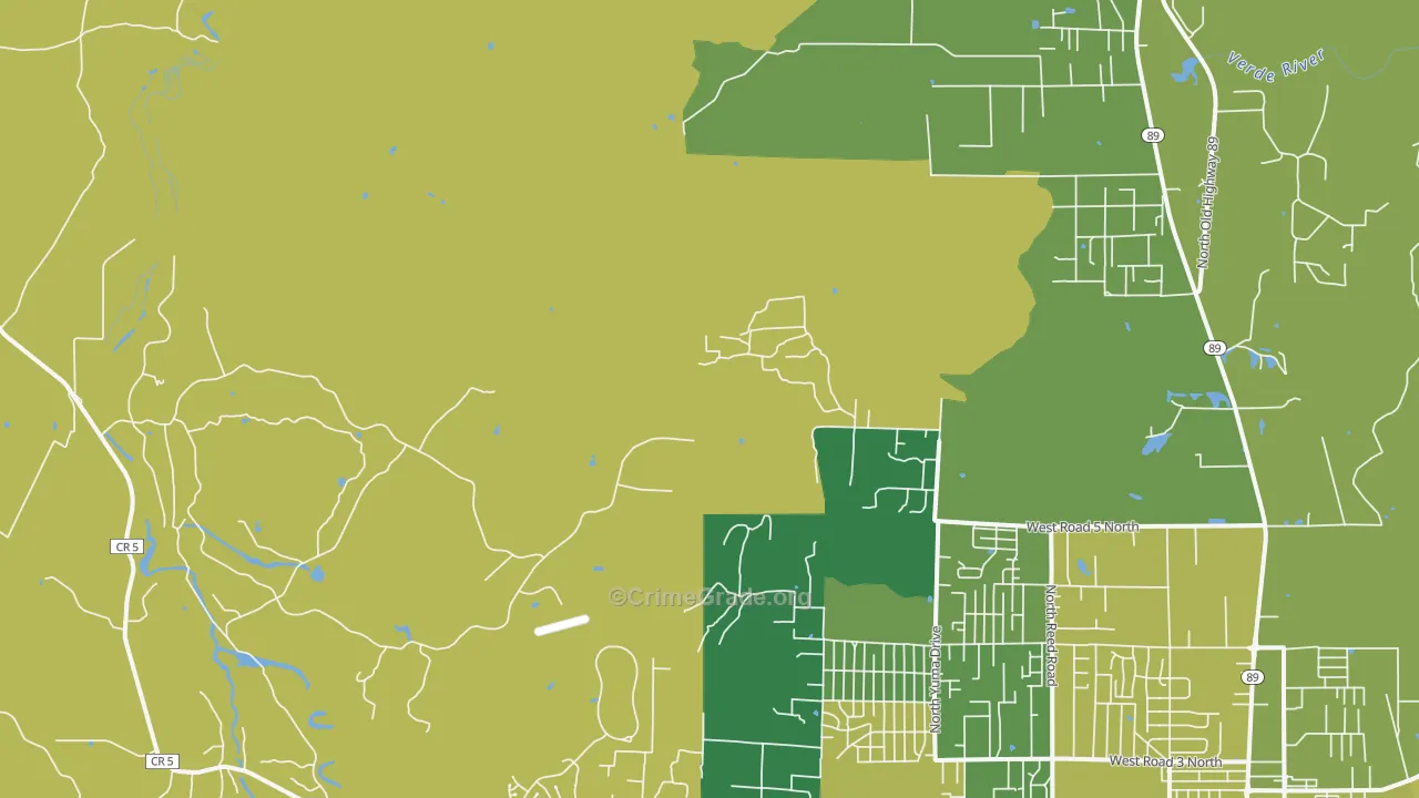 Del Rio, AZ Map of Burglary Rates