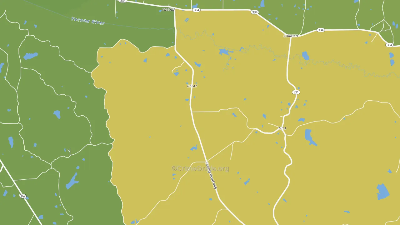 DeLay, MS Map of Burglary Rates