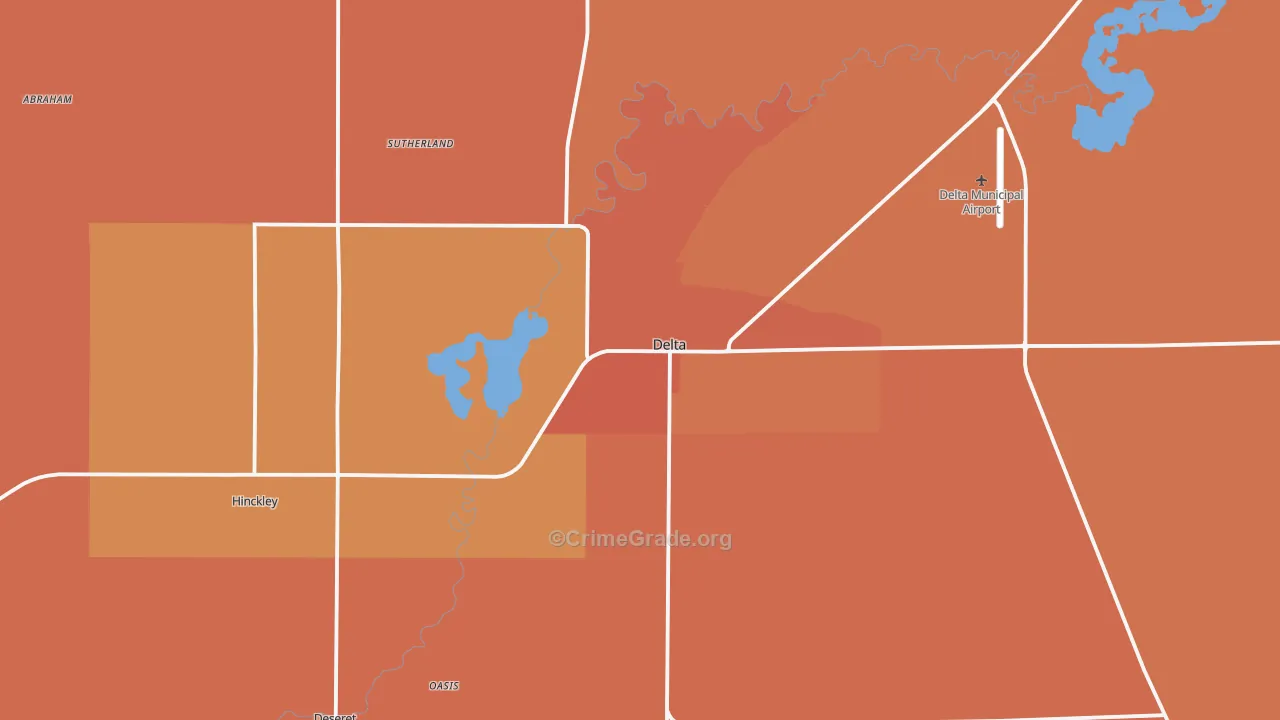 Delta, UT Map of Burglary Rates