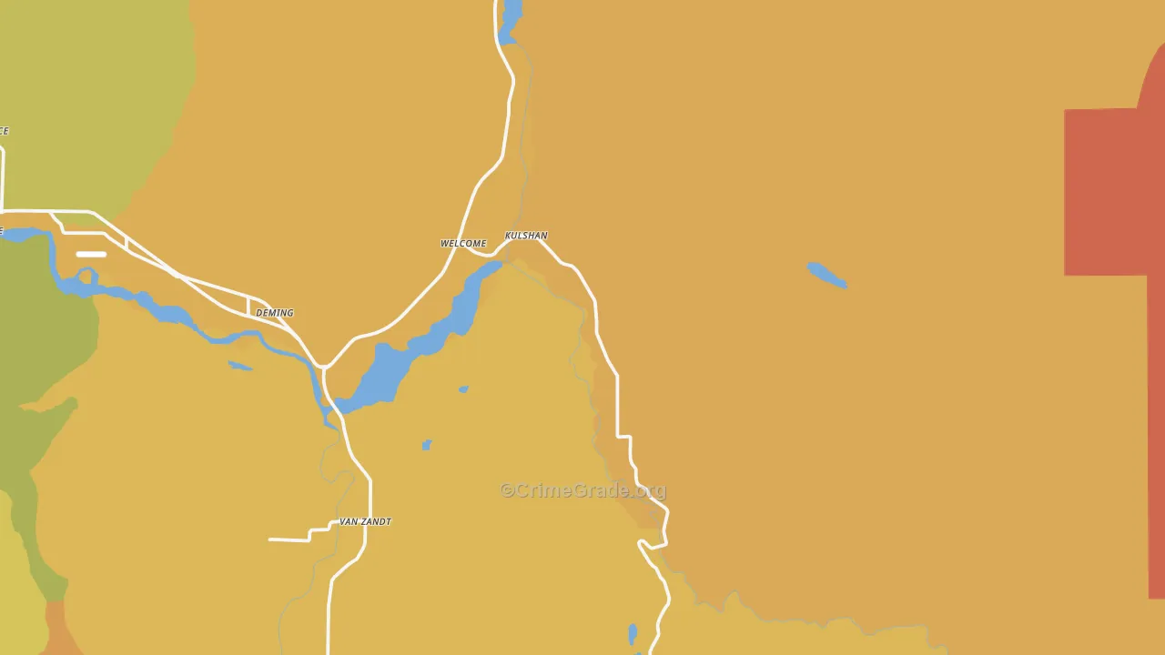 Deming, WA Map of Burglary Rates
