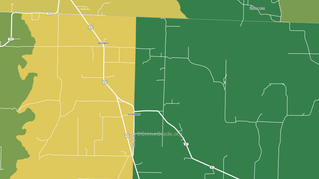 Denmark, AR Map of Burglary Rates