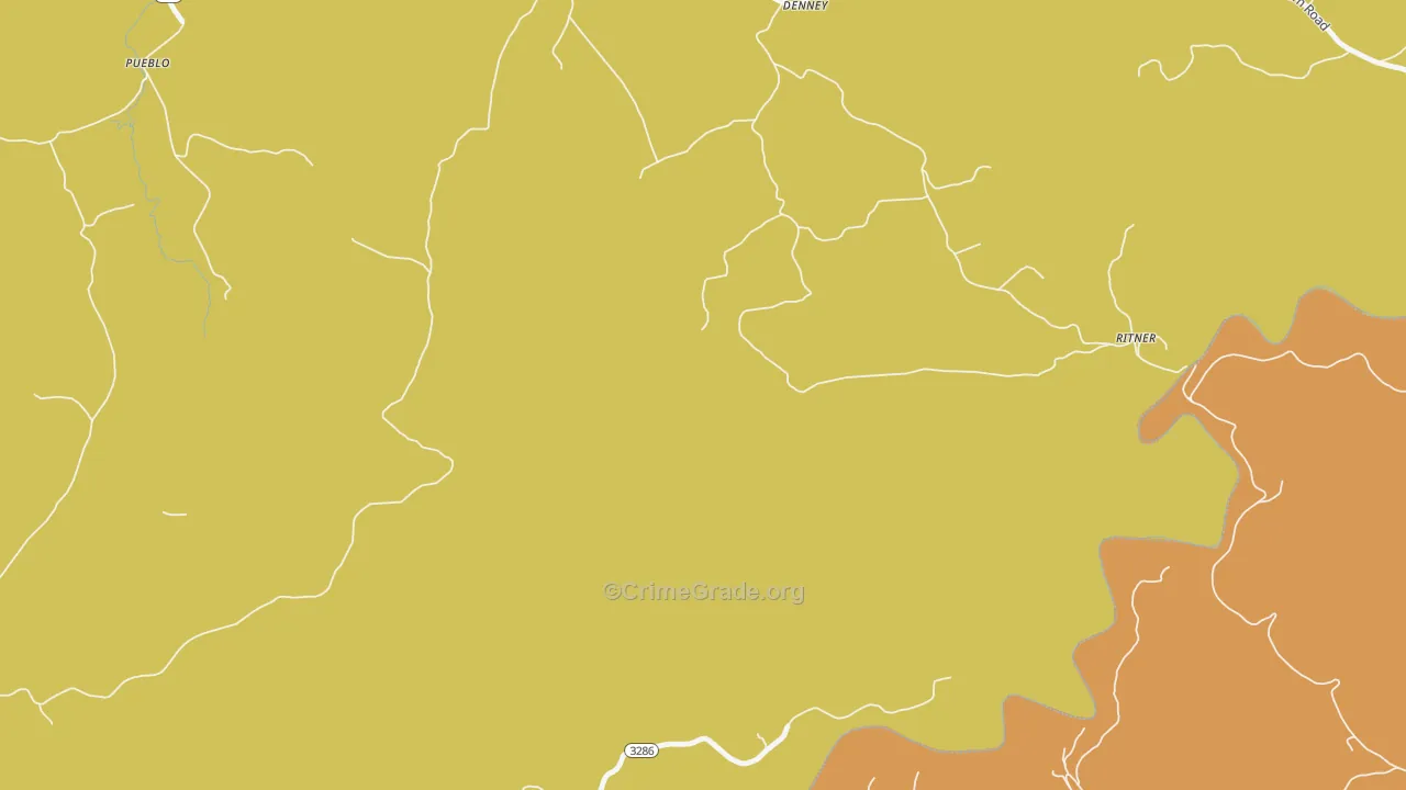 Denney, KY Map of Burglary Rates