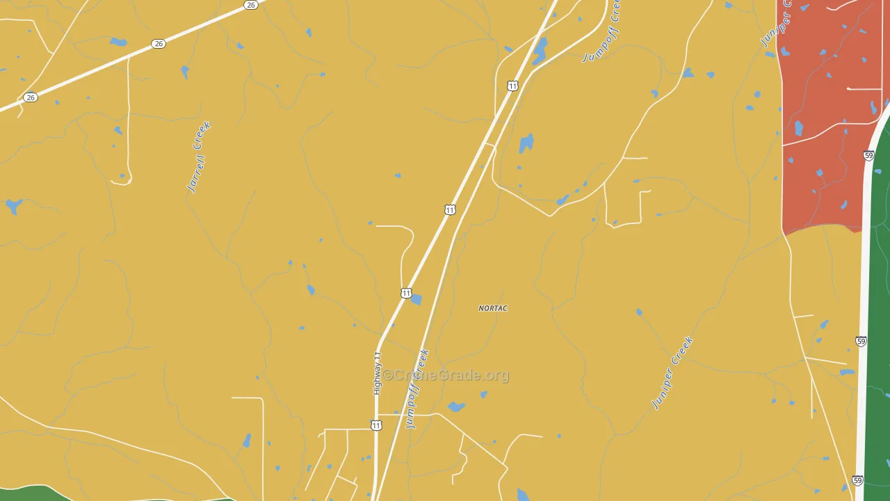 Derby, MS Map of Burglary Rates