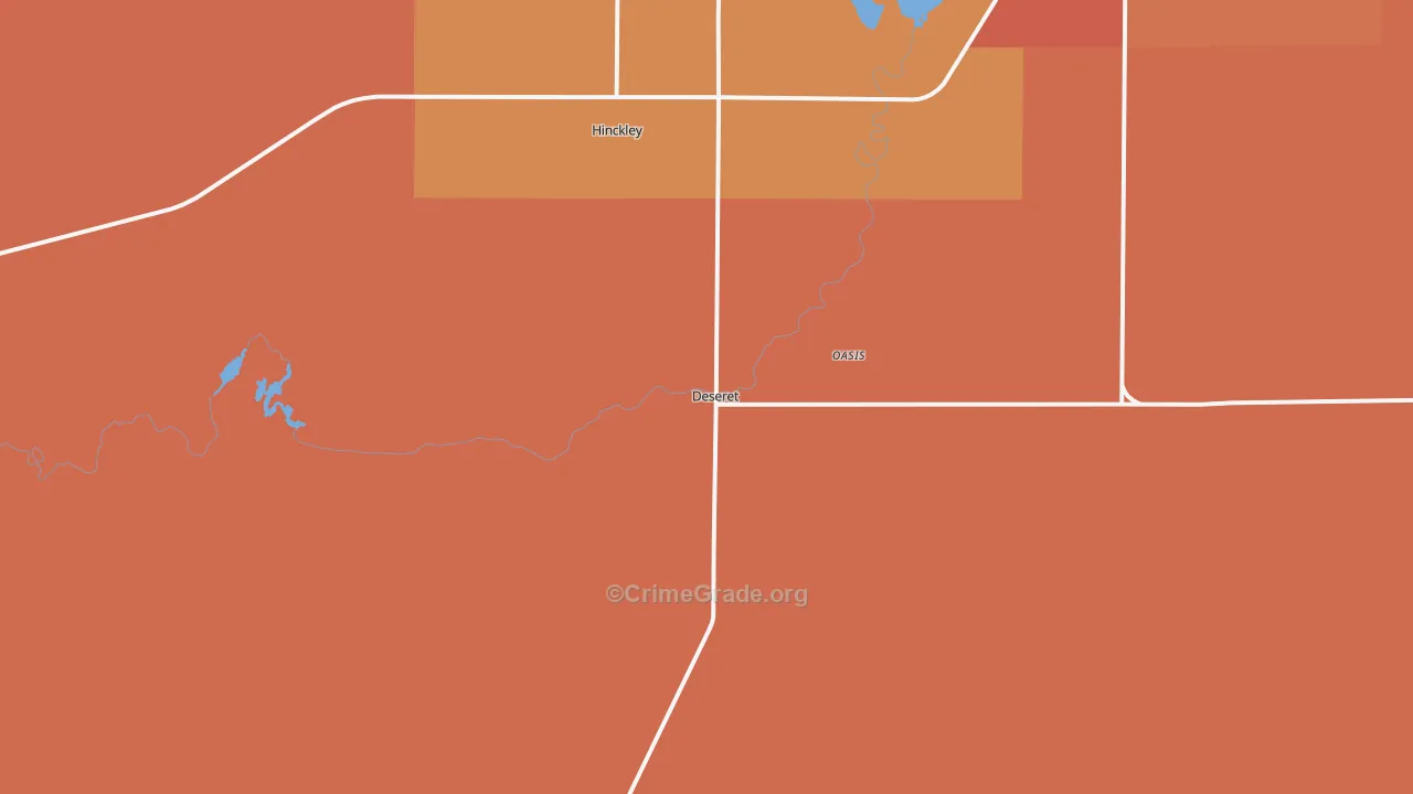 Deseret, UT Map of Burglary Rates