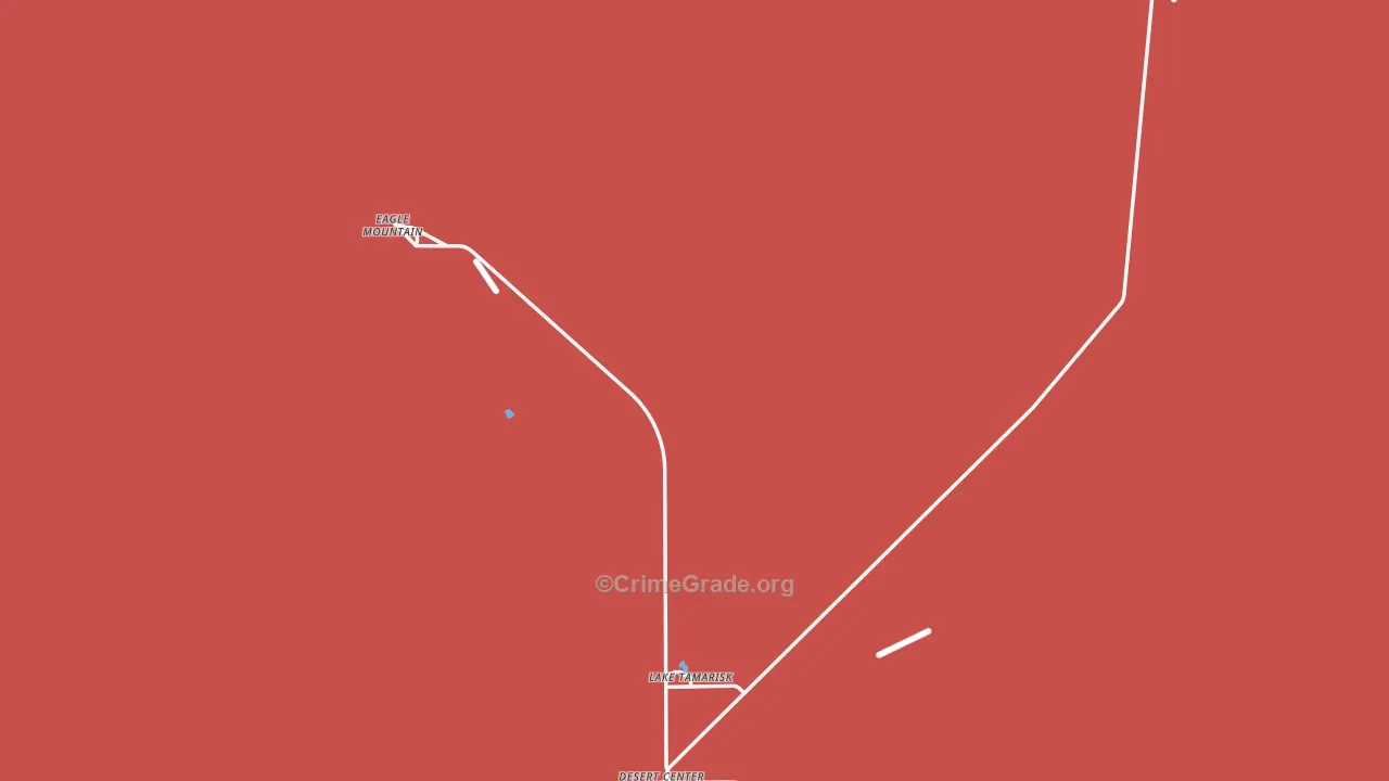 Desert Center, CA Map of Burglary Rates