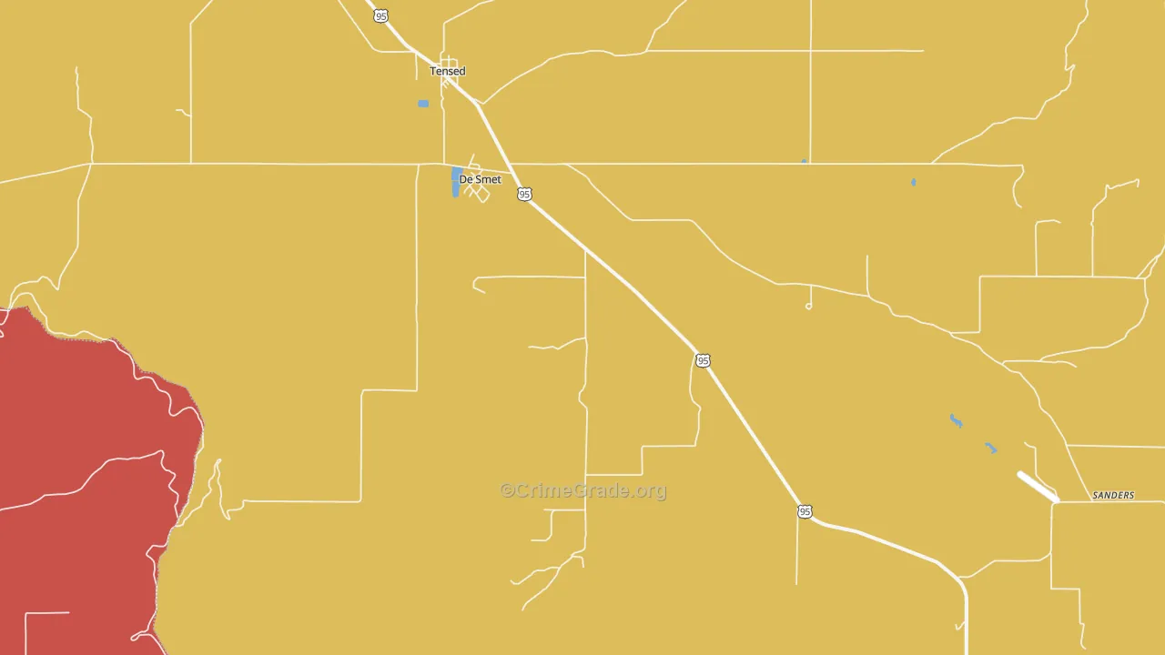 DeSmet, ID Map of Burglary Rates