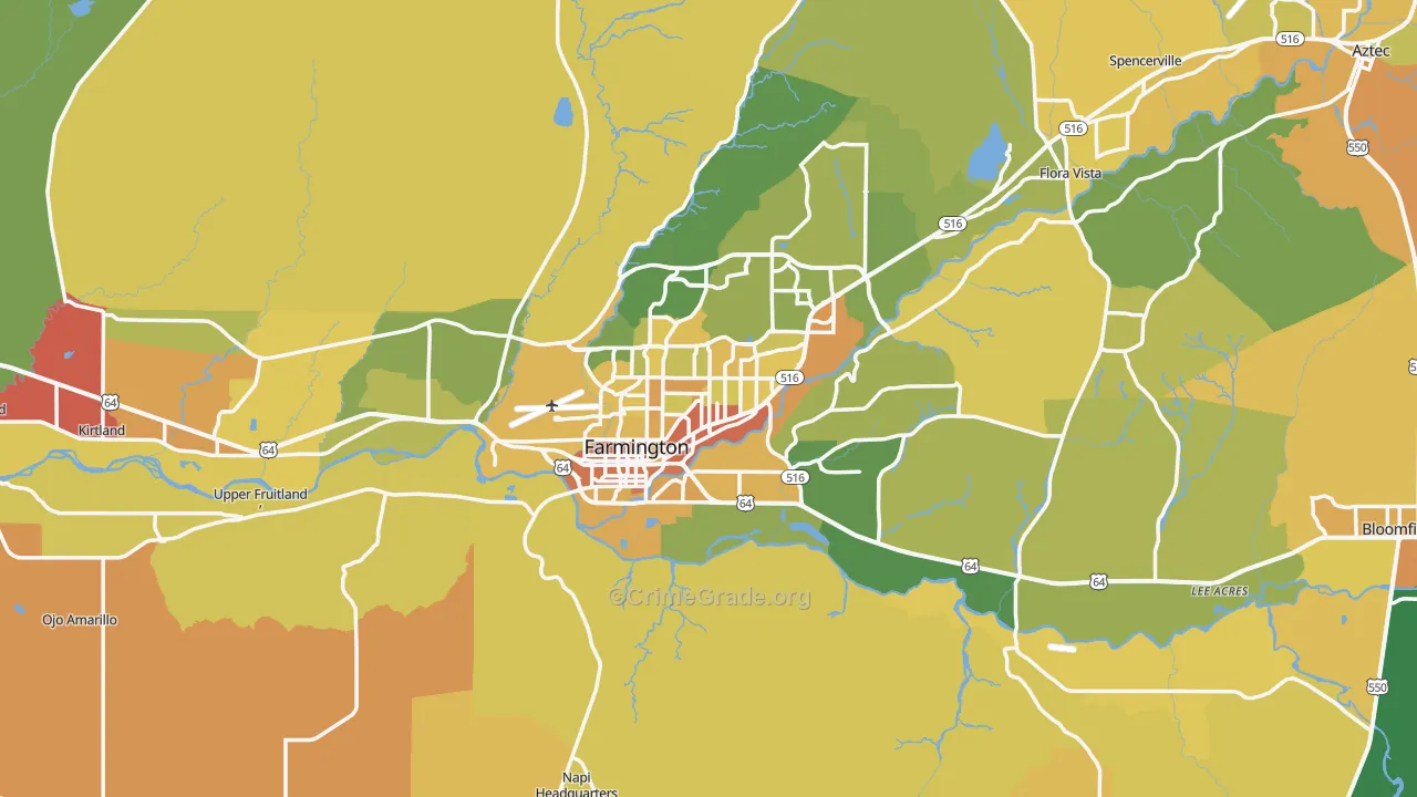 DeSmet, NM Map of Burglary Rates